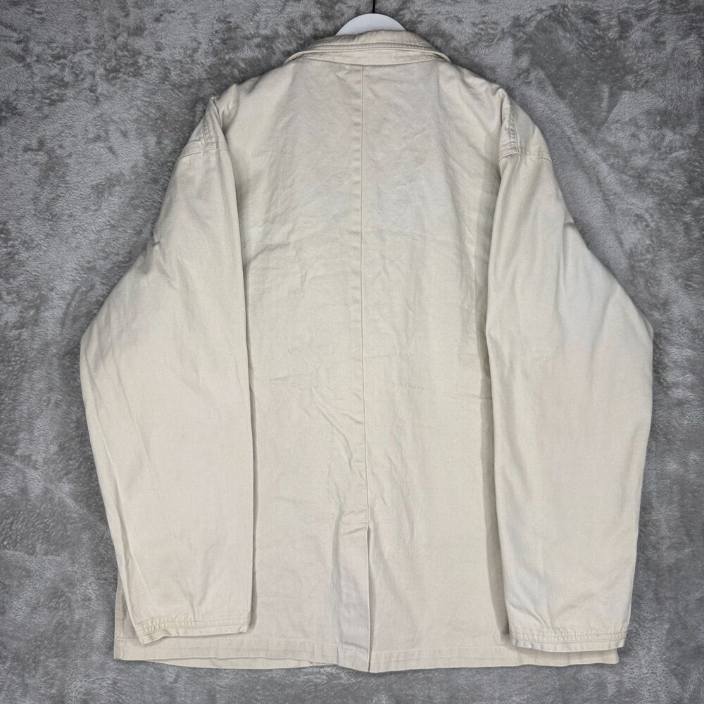 VTG Orvis Jacket Blazer Mens XXL Ivory Zambezi Fishing Elbow Patches Pockets 90s - Picture 2 of 12